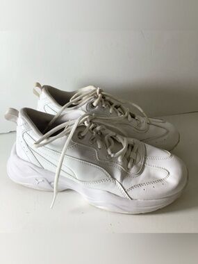 Puma White Women LifeStyle Casual Platform Shoes 371126-02 - Size 6